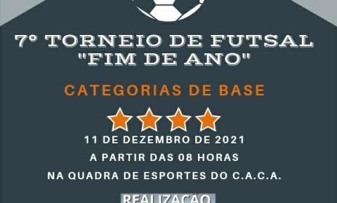 ​Acontece neste sábado (11) o 7º Torneio de Futsal “Fim de Ano” em Alcinópolis